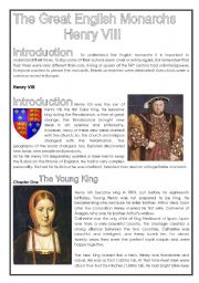 Henry VIII - Extensive Reading comprehension (3 pages) 