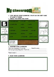 English worksheet: MY CLASSROOM