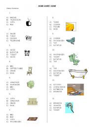 English Worksheet: home sweet home (part 1)