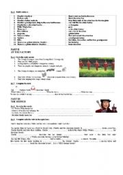 English Worksheet: a complete study of the film: Charlie and the chocolate factory