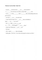 English Worksheet: Past participle or simple past