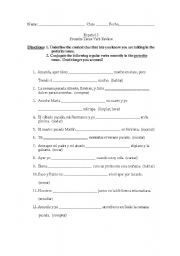 English Worksheet: Preterite Verb Review