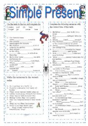 Simple present worksheets