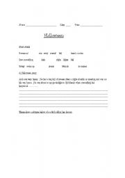 English Worksheet: Halloween story