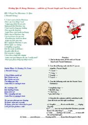 English Worksheet: Wishing You A Merry Christmas (Present Simple & Present Continuous)