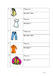 English Worksheet: We Wear our Clothes (Page 2)