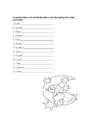 English worksheet: Long Vowels a, i, o