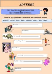 English worksheet: Adverbs