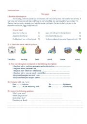 English worksheet: Around town