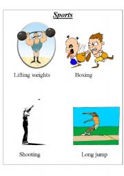 English worksheet: sports