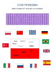 English worksheet: Countries