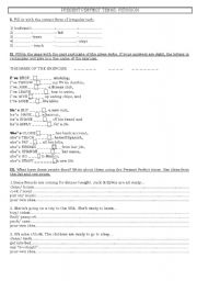 English worksheet: present perfect 