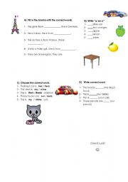 English Worksheet: Quiz, exercise for nationality and countries, possesive pronouns