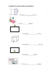 English worksheet: prepositions of place_exercises