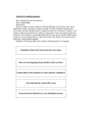 English Worksheet: Teaching grammar