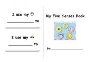 English Worksheet: My Five Senses Book