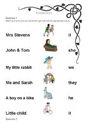English Worksheet: Pronouns