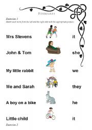 English worksheet: Pronouns