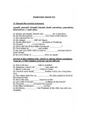 English worksheet: Pronouns Test
