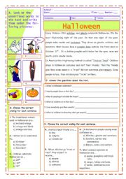 English Worksheet: Halloween (21.11.09)