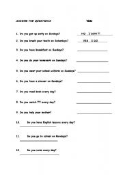 English worksheet: Do you questionaire