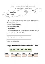 English Worksheet: have got/has got- like dislike, opposite adjectives,jobs