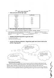 English Worksheet: lifelong learning