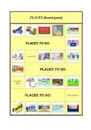 English Worksheet: Places boardgame