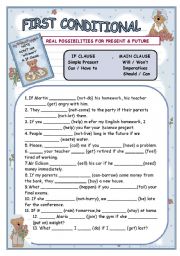 English Worksheet: first conditional