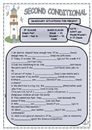 English Worksheet: second conditional