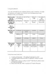 English Worksheet: Travel survey