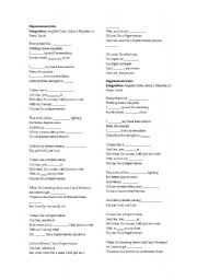 English Worksheet: Superwoman yrics