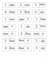 English Worksheet: domino number