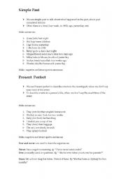 English worksheet: Simple past- perfect and future (will and going to)