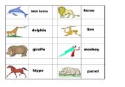 English Worksheet: Animals - domino