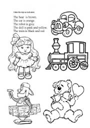 English Worksheet: toys