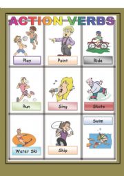 English Worksheet: Action Verbs 1-5