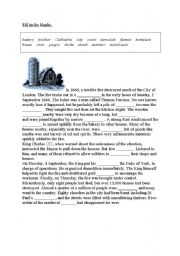 English worksheet: the big fire