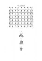 English Worksheet: WORDS PUZZLE