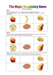 English worksheet: Magic Vocabulary Game