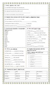 English Worksheet: worksheet