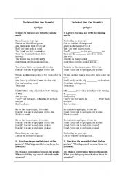 TIMBALAND - Apologize SONG LYRICS + EXERCISES