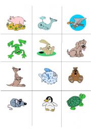 English worksheet: Animal Memory 