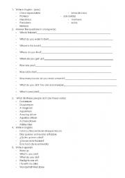 English Worksheet: jobs and personal questions