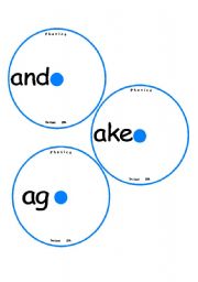 English Worksheet: Phonics Wheels - 2 pages