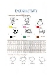 English worksheet: Colors