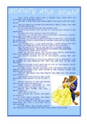 English Worksheet: BEAUTY AND BEAST