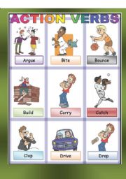 English Worksheet: Action Verbs 2/5