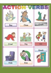 English Worksheet: Action Verbs 4/5