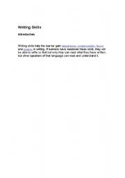 English Worksheet: Skills